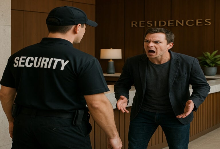 Manitoba security guard dealing with conflict
